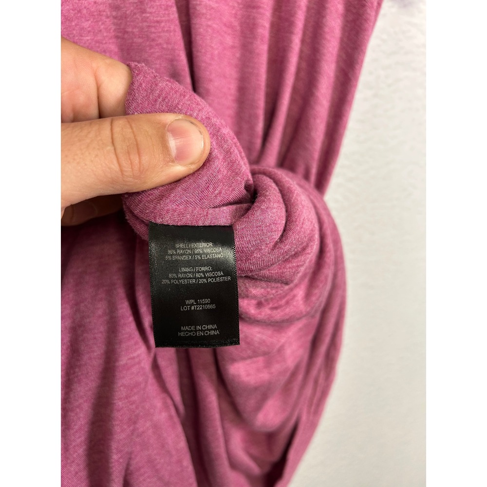 Athleisure 32 Degrees Cool Womens Large Pink Heathered Drawstring T-Shirt Dress - Picture 7 of 11